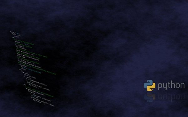 Python coding screen