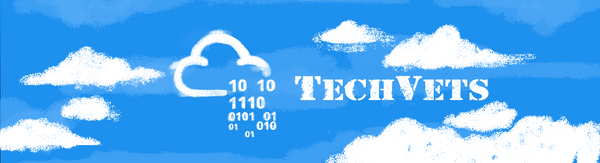 TryHackMe and TechVets logos in the clouds